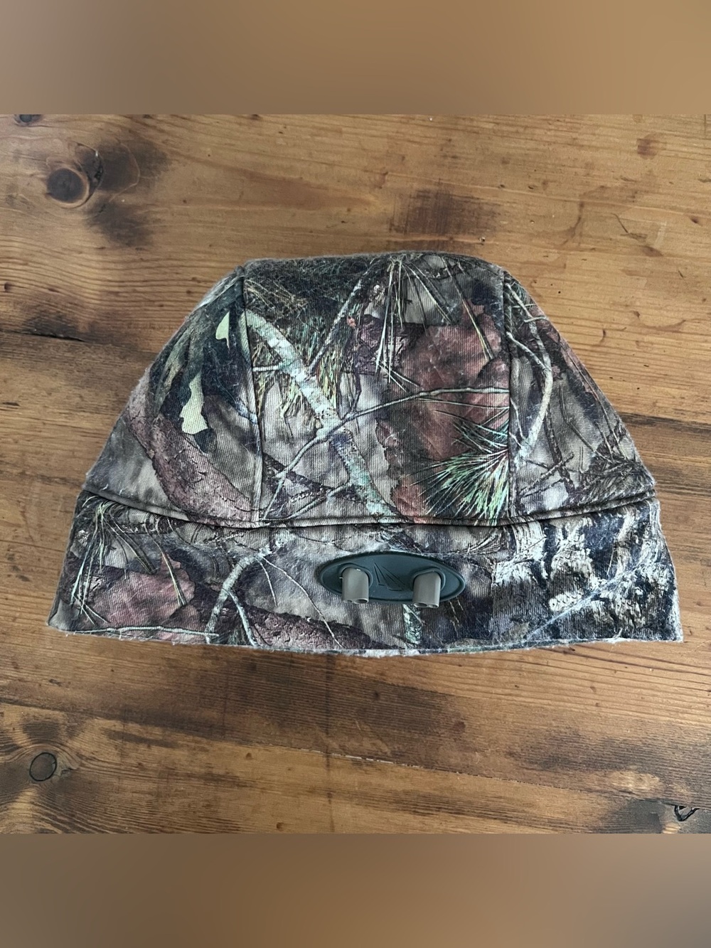 LL Bean Camo Print Beanie Hat w/LED Lighting in Brim, Unisex, OS